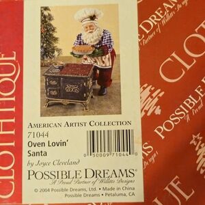 Possible Dreams Oven Lovin' Santa Figurine - Red and White